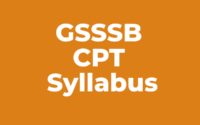 GSSSB CPT Syllabus